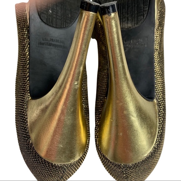 Rampage women's black and gold peep toe heels, 7.5 - Picture 10 of 13